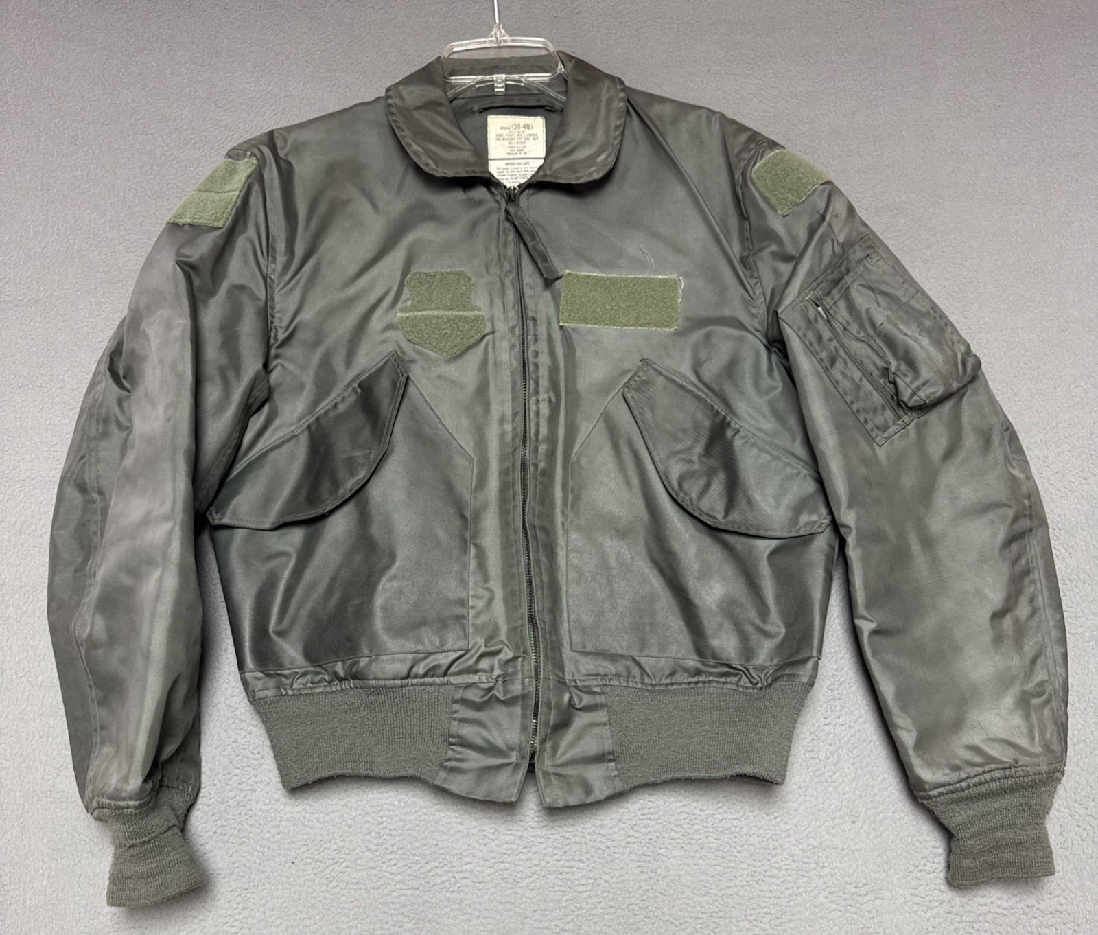 VTG 1995 US Military CWU-36/P Aramid Summer Flight Aviator Bomber Jacket Sz Med