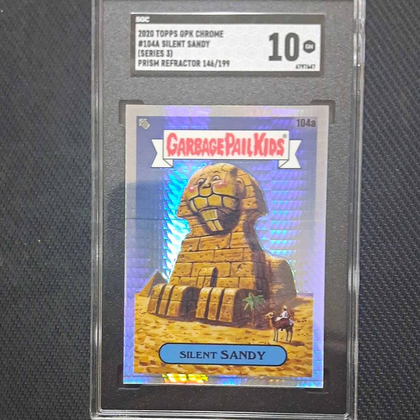 2020 Topps GPK Chrome Series 3 Silent Sandy #104a Prism Refractor 146/199 SGC 10