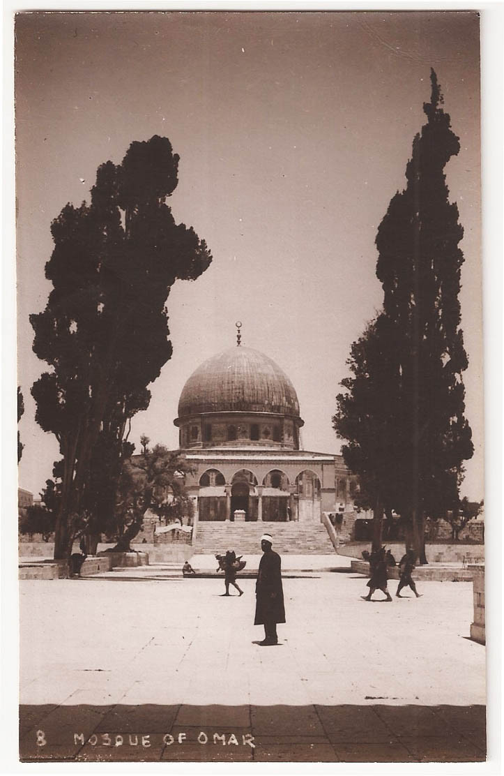 JERUSALEM - The Mosque of Omar Vintage Real Photo Postcard