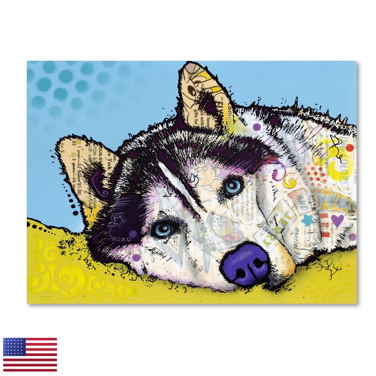Trademark Fine Art Siberian Husky II Dean Russo 14 x 19-Inch Trademark Fine Art Siberian Husky II Dean Russo 14 x 19-Inch