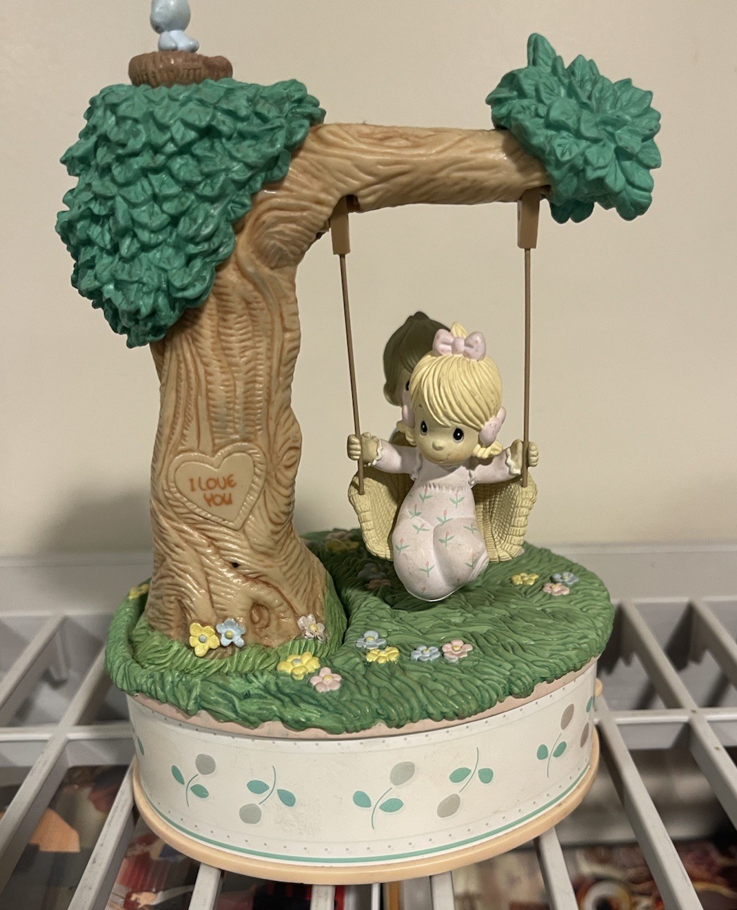 Vintage Precious Moments “Always” Animated Musical Swing Music Box WORKING