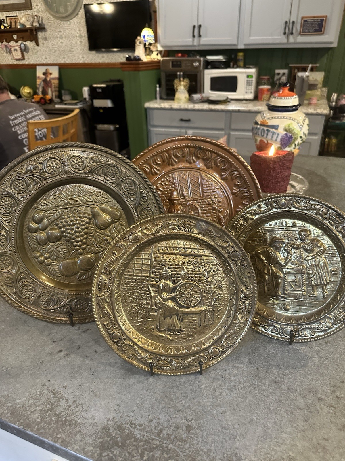 Lot Of 4 Peerage Brass Engraved Plates Lot Of 4 Peerage Brass Engraved Plates