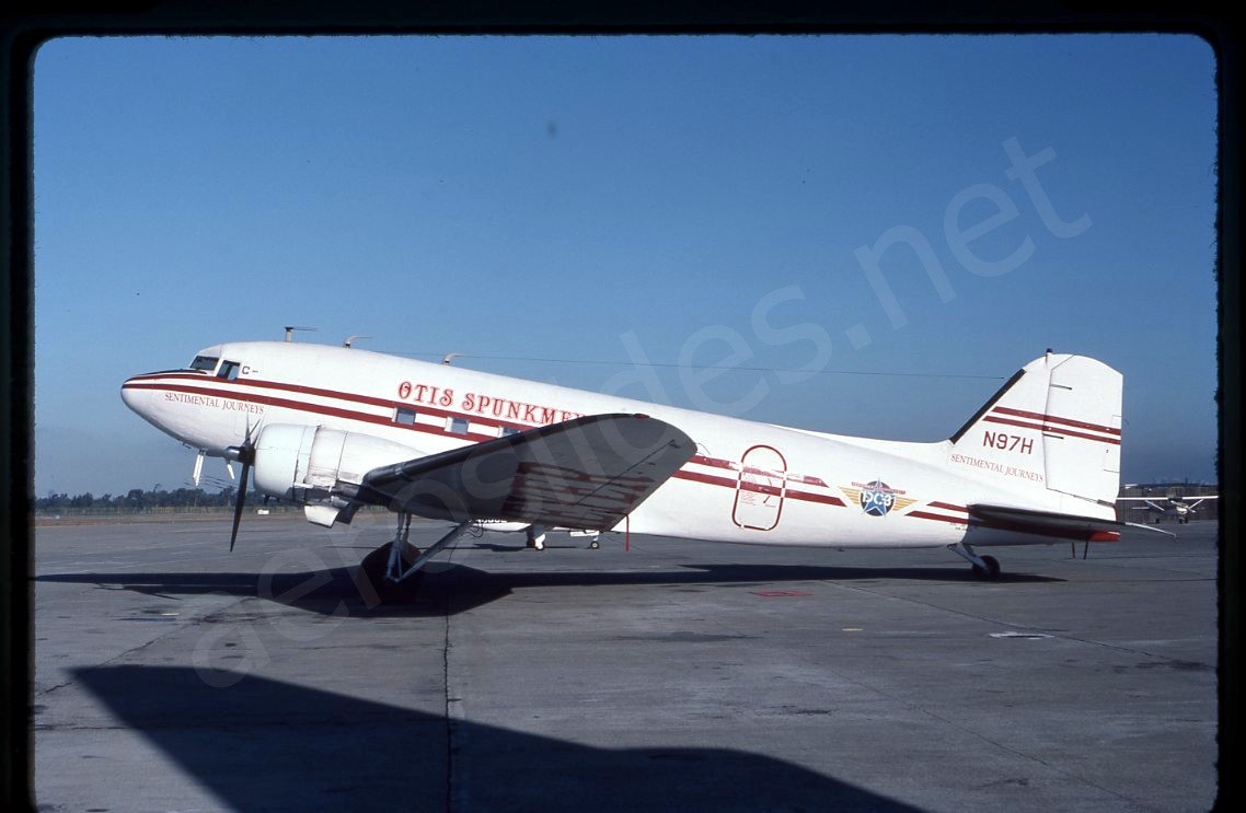 Otis Spunkmeyer Douglas DC-3C N97H Sep 90 Kodachrome Slide/Dia D2
