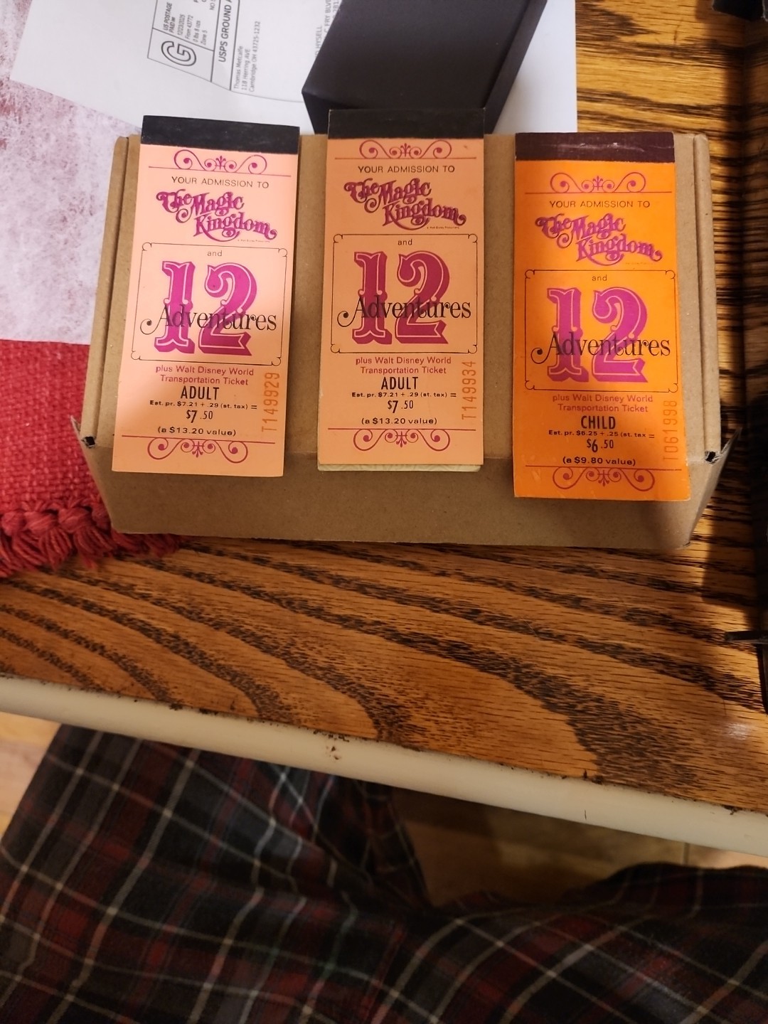2 Adult 1 Child Magical Kingdom, Disney World Ticket Booklets Vintage 1970s 2 Adult 1 Child Magical Kingdom, Disney World Ticket Booklets Vintage 1970s