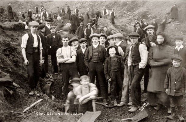 Coal Picking Near Sheffield During The Coal Strike 1910 Old Illustration Photo