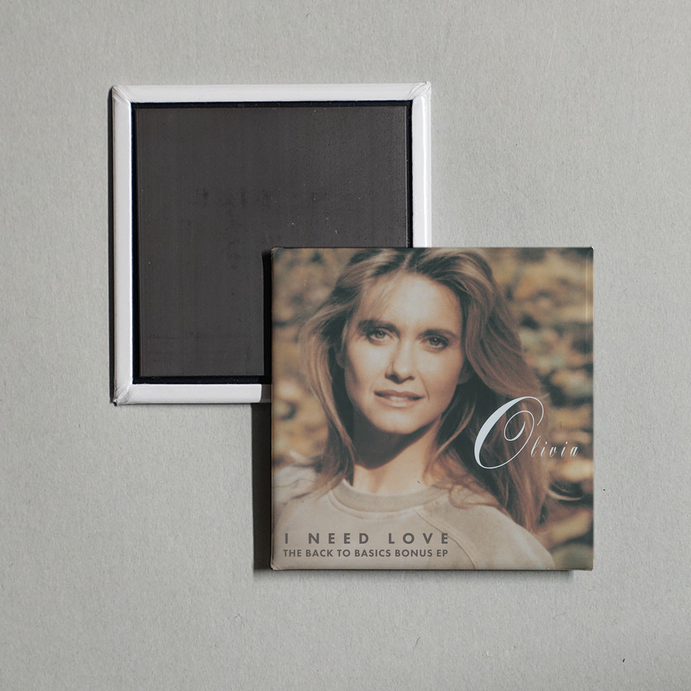 Olivia Newton-John - I Need Love The Back To Ba Album Cover Locker Fridge Magnet Olivia Newton-John - I Need Love The Back To Ba Album Cover Locker Fridge Magnet