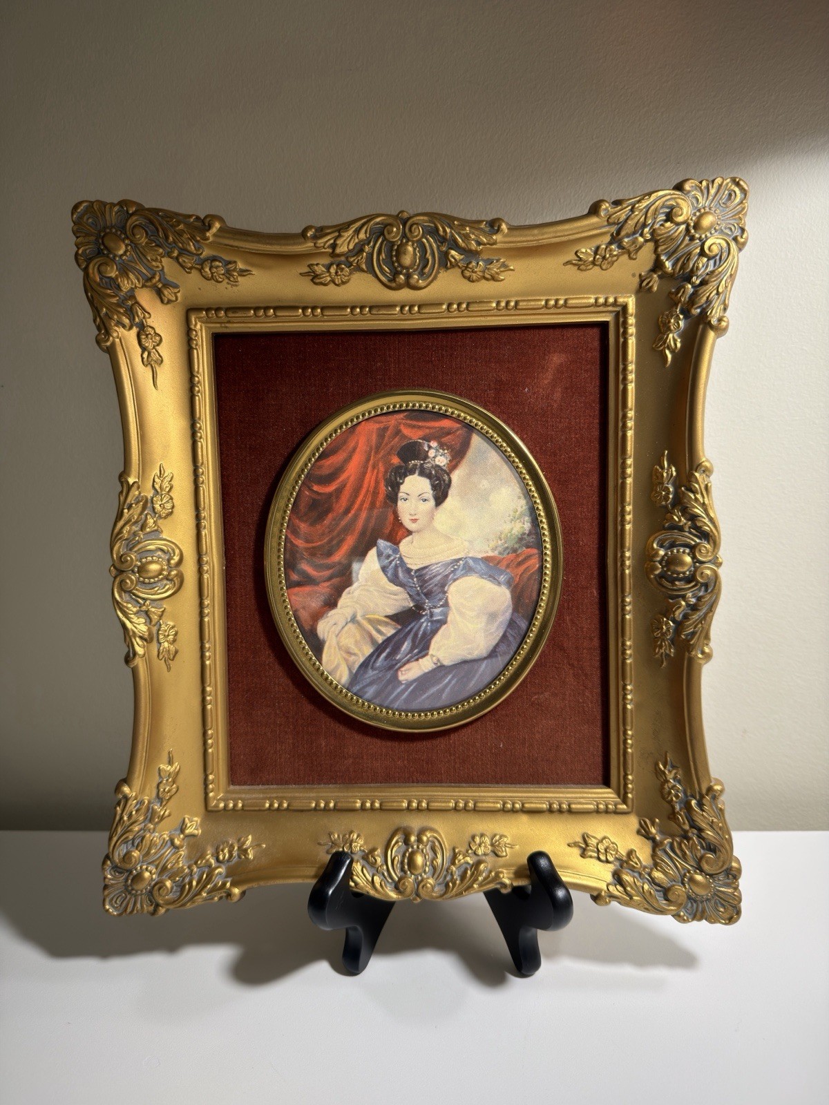 Vtg Cameo Creations 12” X 10.75” Large Portrait Picture Of Etienne Bouchardry Vtg Cameo Creations 12” X 10.75” Large Portrait Picture Of Etienne Bouchardry