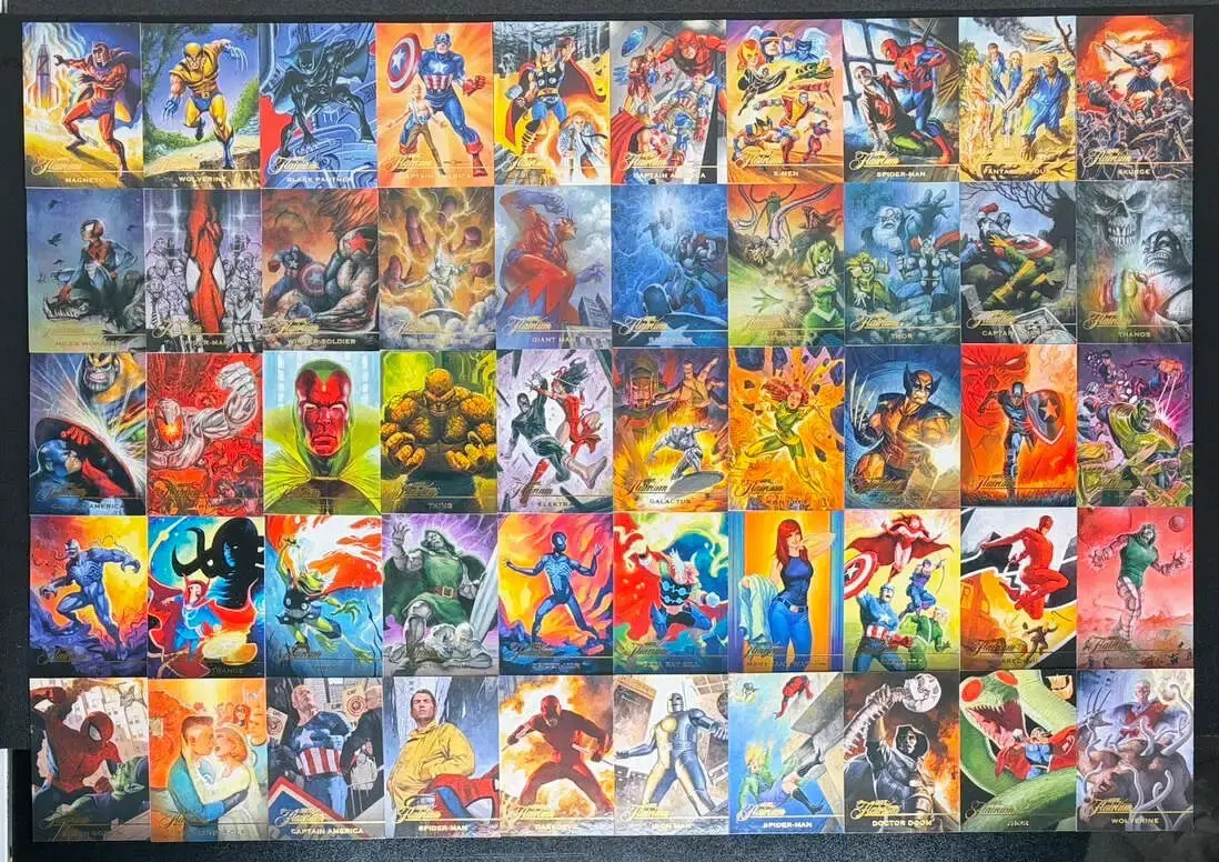 2023 Fleer Marvel Flair Flairium Full Set LOT（FT1-50） Spider-Man Wolverine AN11