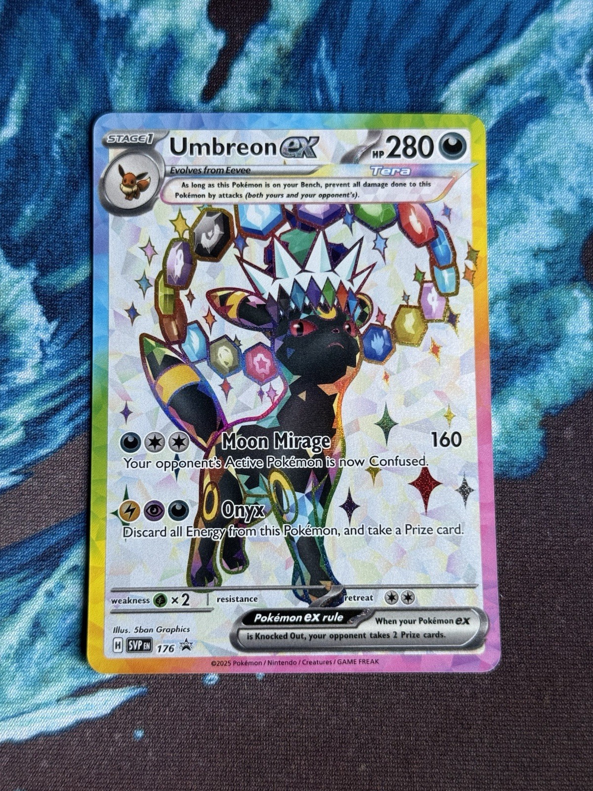 Pokemon TCG Umbreon EX SVP176 Prismatic Evolutions Black Star Promo English Card Pokemon TCG Umbreon EX SVP176 Prismatic Evolutions Black Star Promo English Card