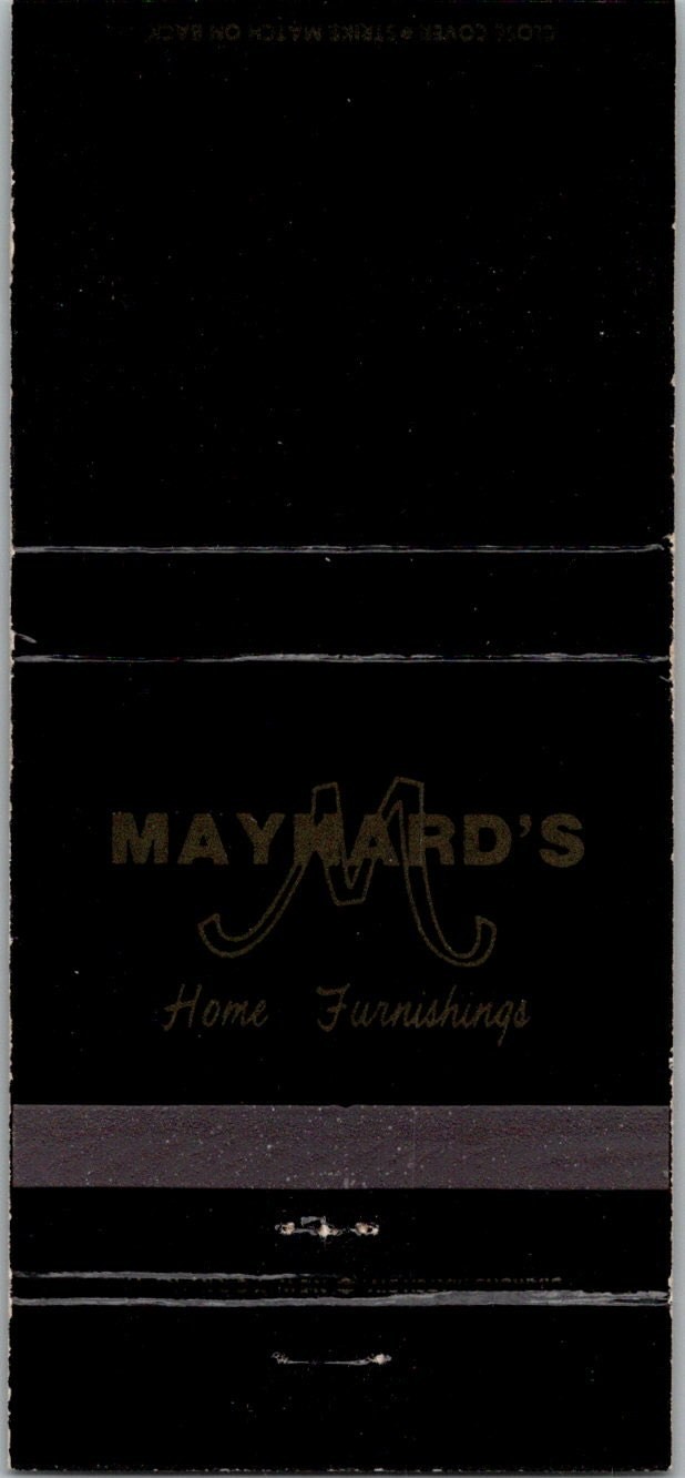 Maynard\'s Home Furnishings Vintage Matchbook Cover MB277 Maynard\'s Home Furnishings Vintage Matchbook Cover MB277