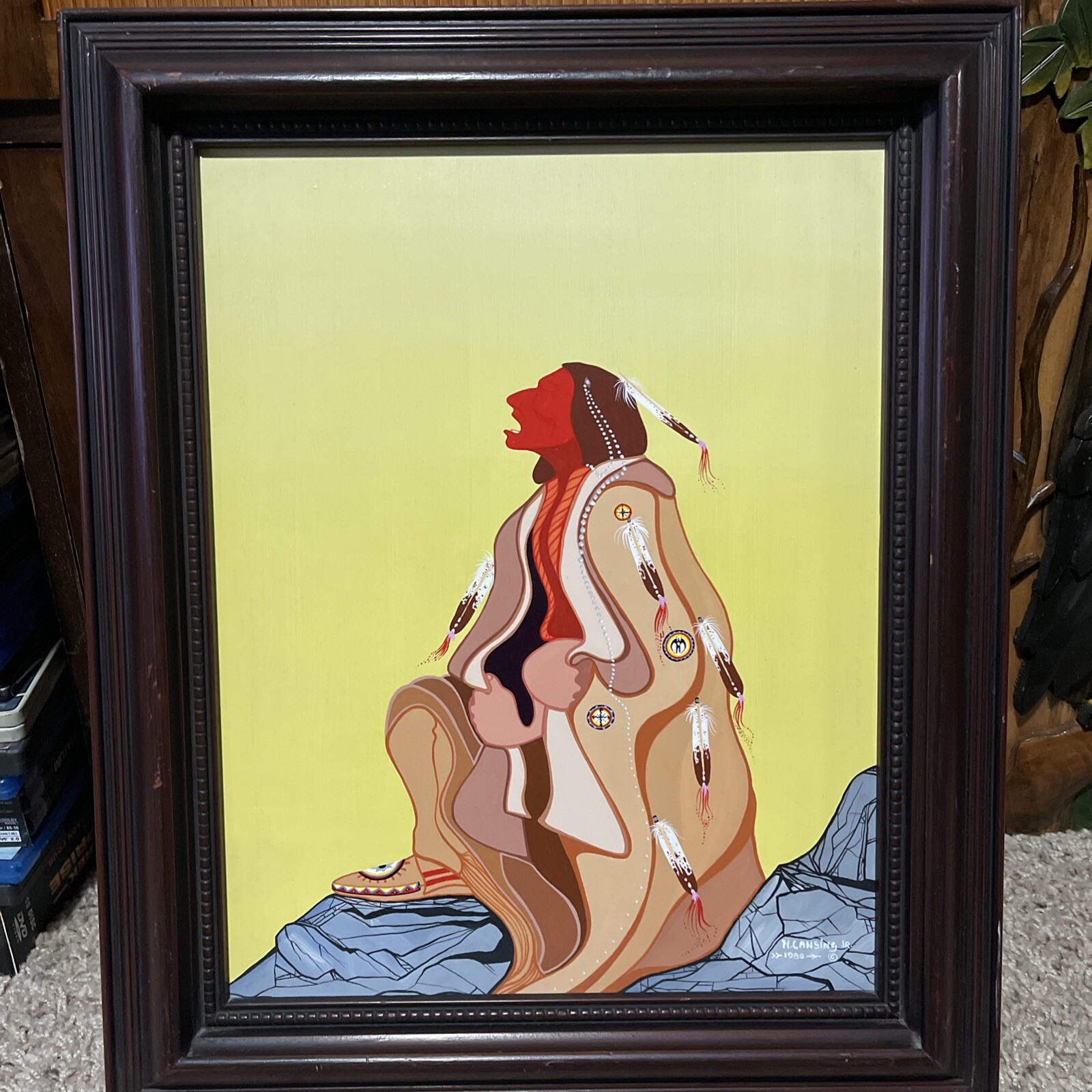 Native American Painter Herbert Lansing Jr 1986 “a Song And A Prayer”