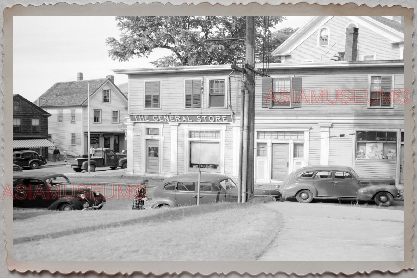 50s ROCKPORT ARANSAS TEXAS AMERICA SHOP STREET CAR VINTAGE USA Photograph 11520