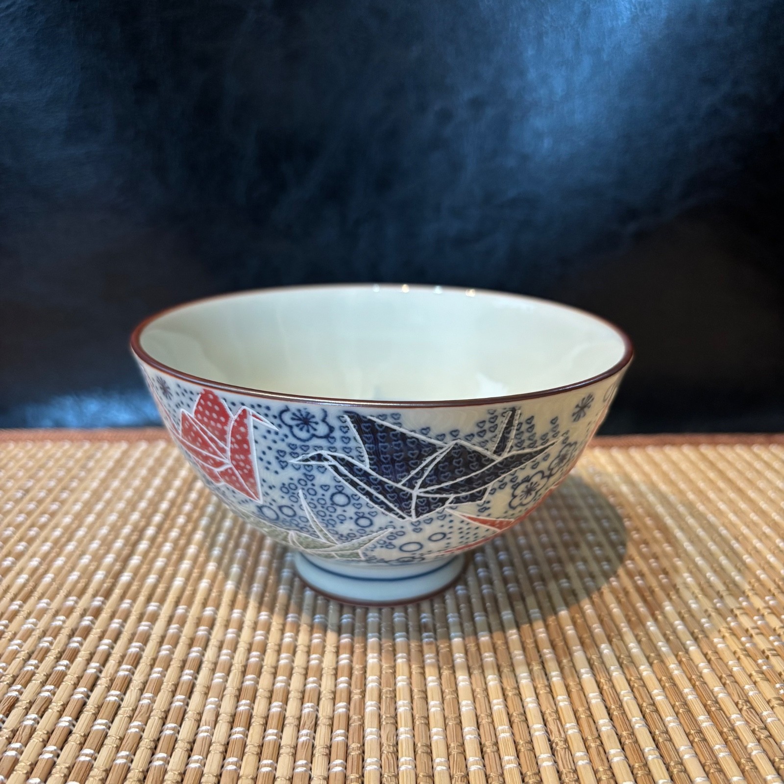Japanese Origami Crane Ceramic Rice Bowl Made in Japan Arita Pottery Fair 2026