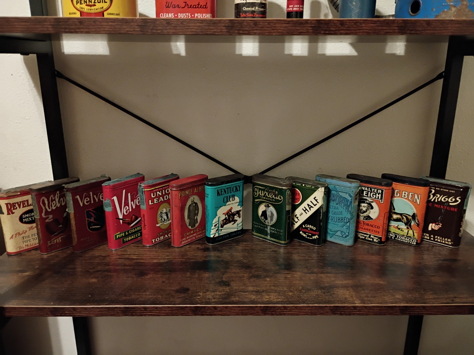 Vintage Empty Tobacco Tin Collection: Lot Of 13 Tins Varying Condition