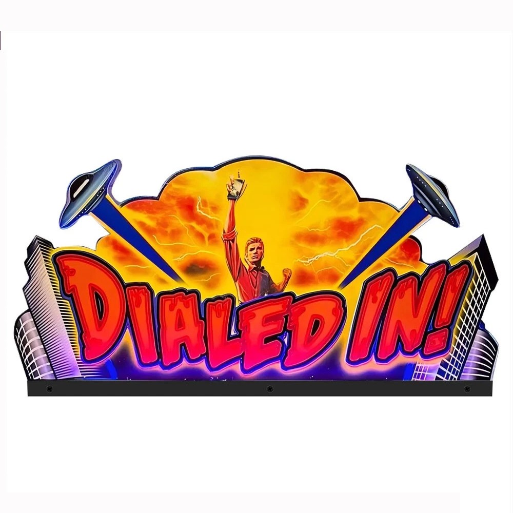Dialed in Pinball Topper 3D Acrylic LED RGB Topper for Jersey Pinball Machine