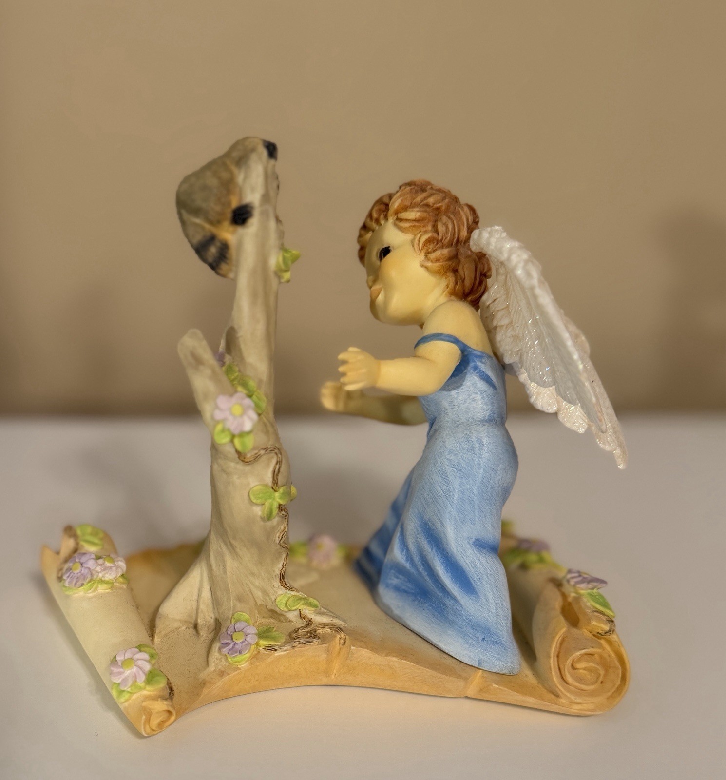 Vintage 1998 Heavenly Helpers Angel Figurine For They Shall Obtain Mercy 