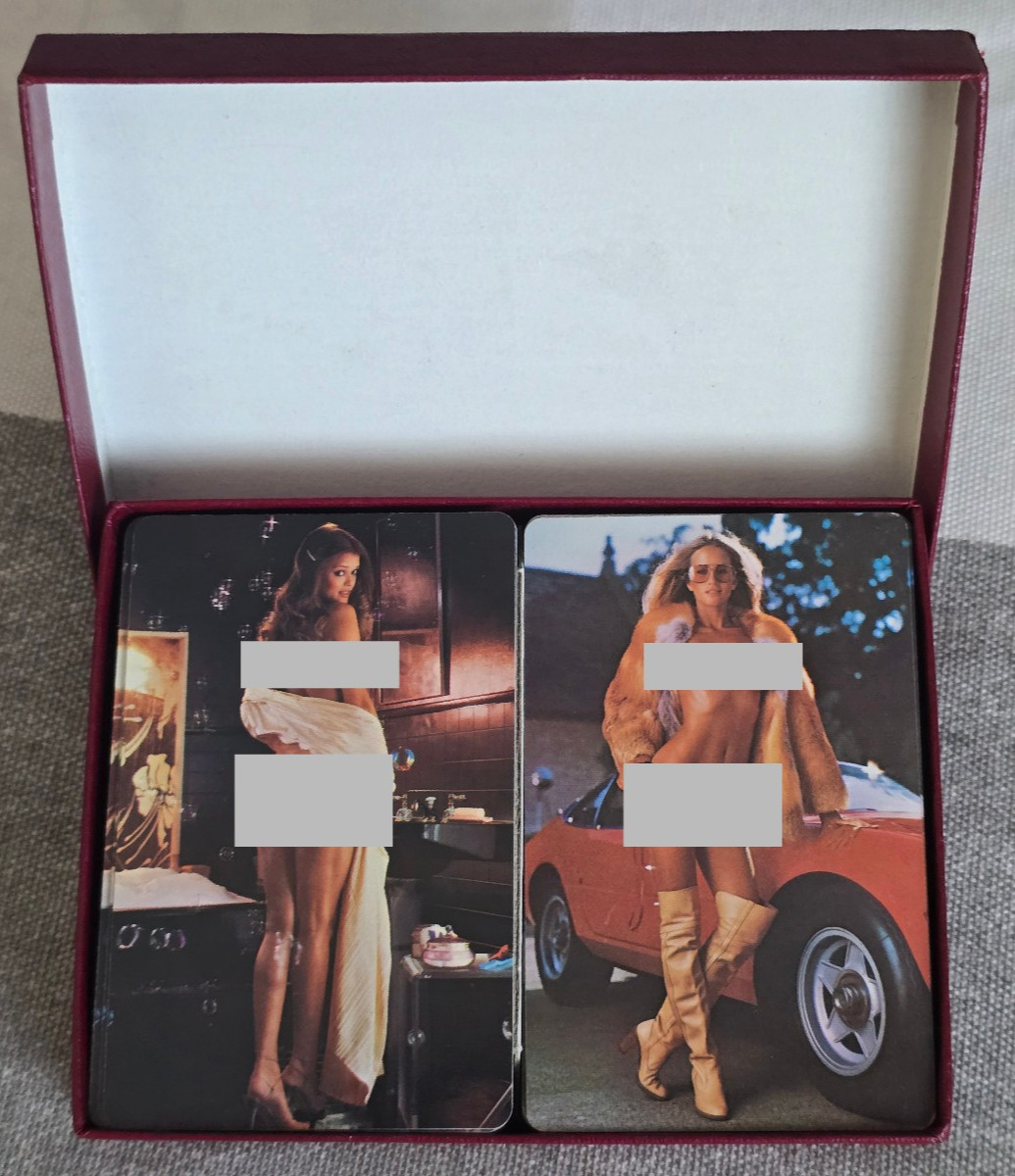 Vintage 1973 Playboy Playmate Playing Cards AK7208 Double Deck Complete W Sleeve
