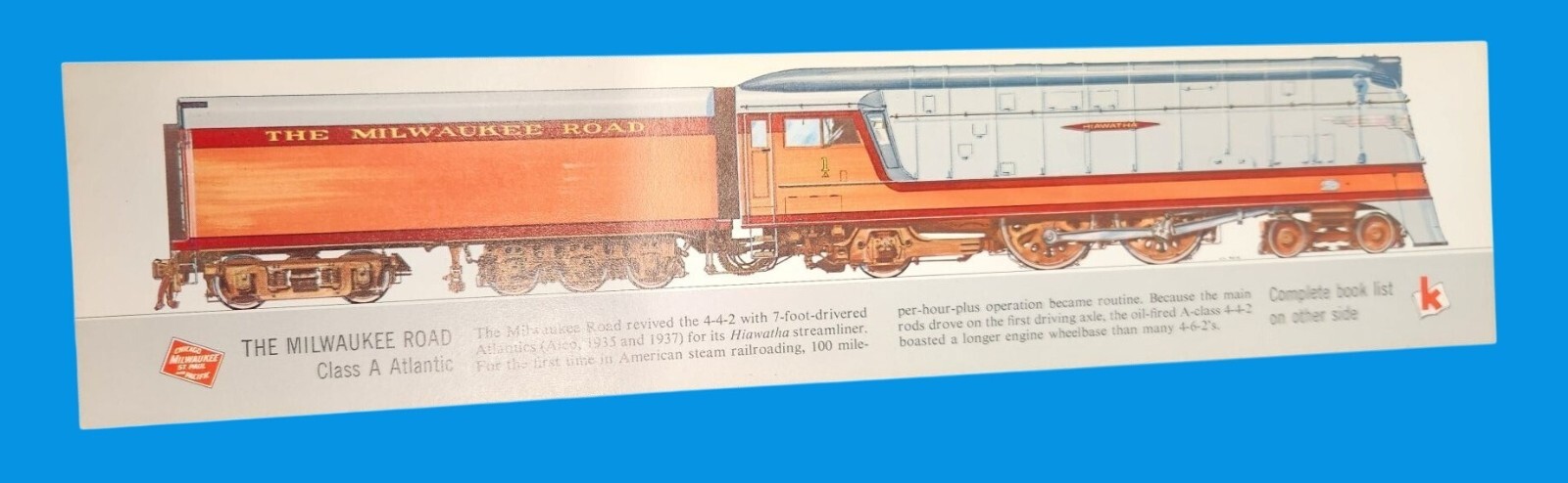 The Milwaukee Road Class A Locomotive Art Print By Kalmbach Pub.- 2.5 x 11 Inch The Milwaukee Road Class A Locomotive Art Print By Kalmbach Pub.- 2.5 x 11 Inch