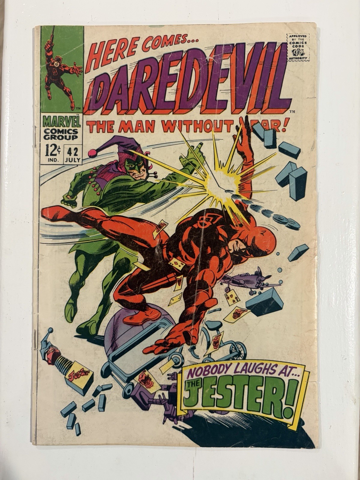 Daredevil #42/Silver Age Marvel Comic Book/1st Jester/GD-VG