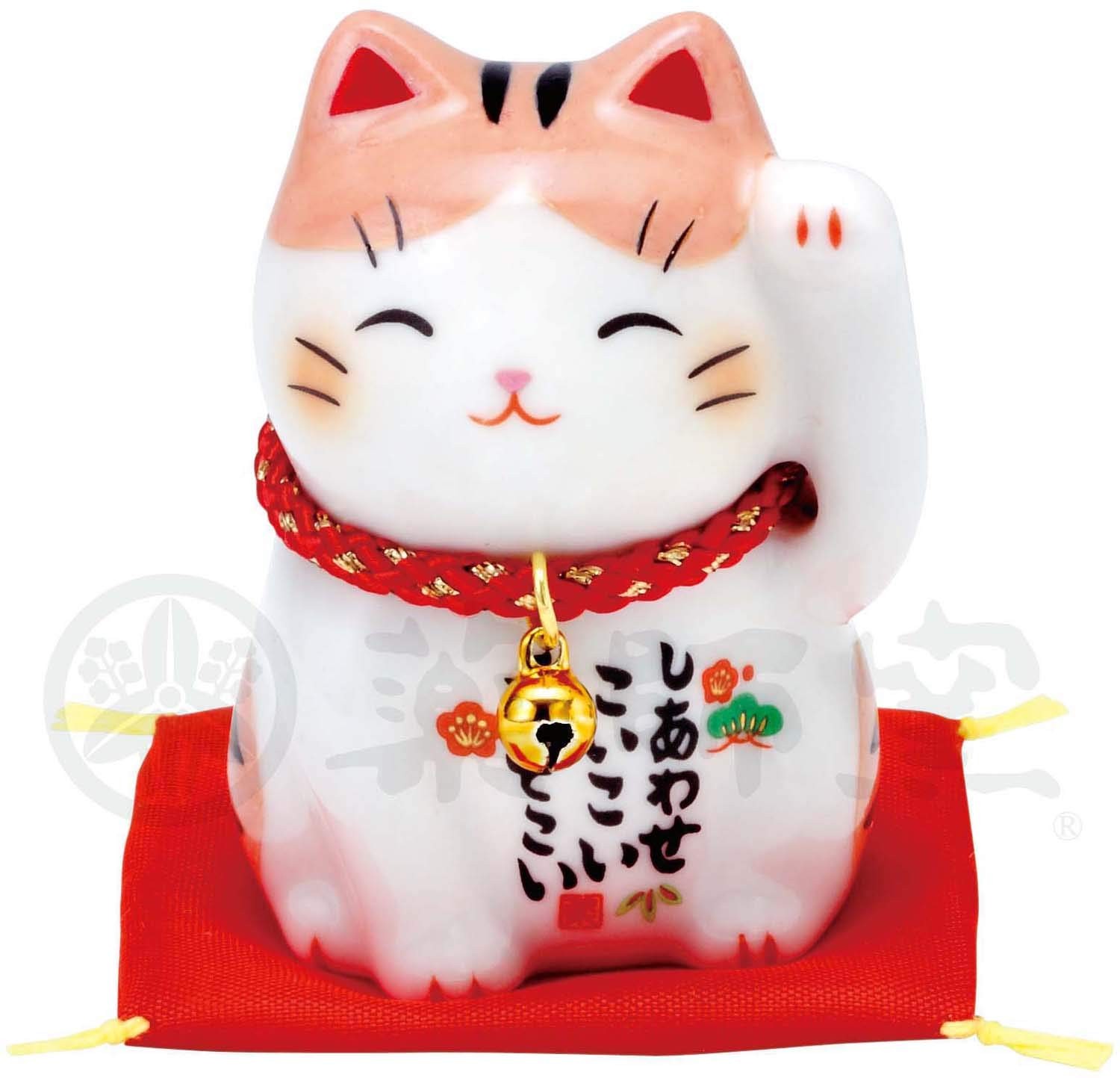 Yakushigama Lucky Cat Model 7535 Orange Tabby Figurine Japanese Decor