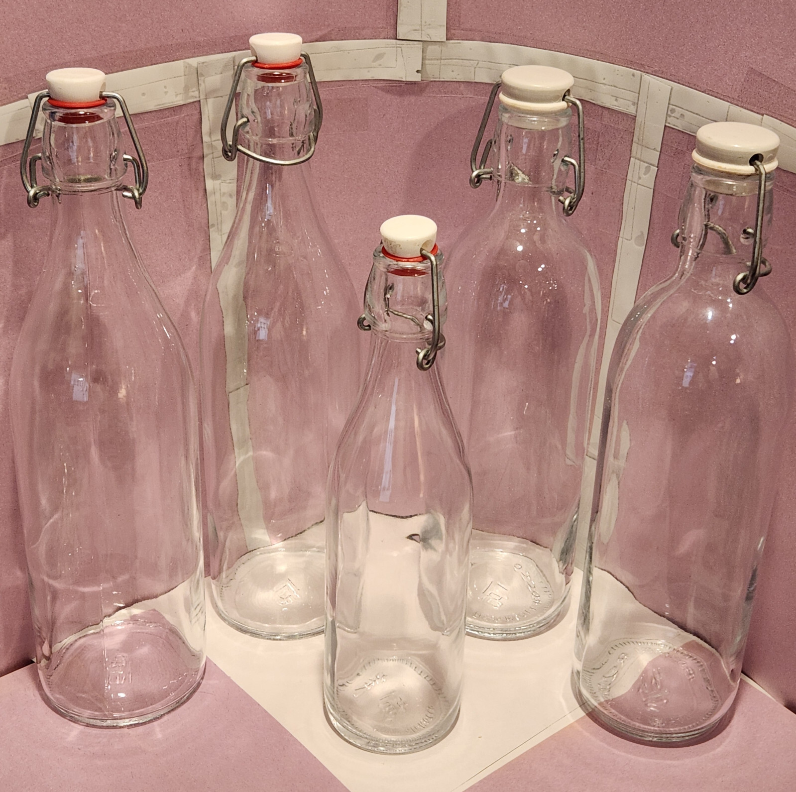PRE-OWNED Extra Old Antique & Vintage Bormioli Rocco Swing top Glass Bottles