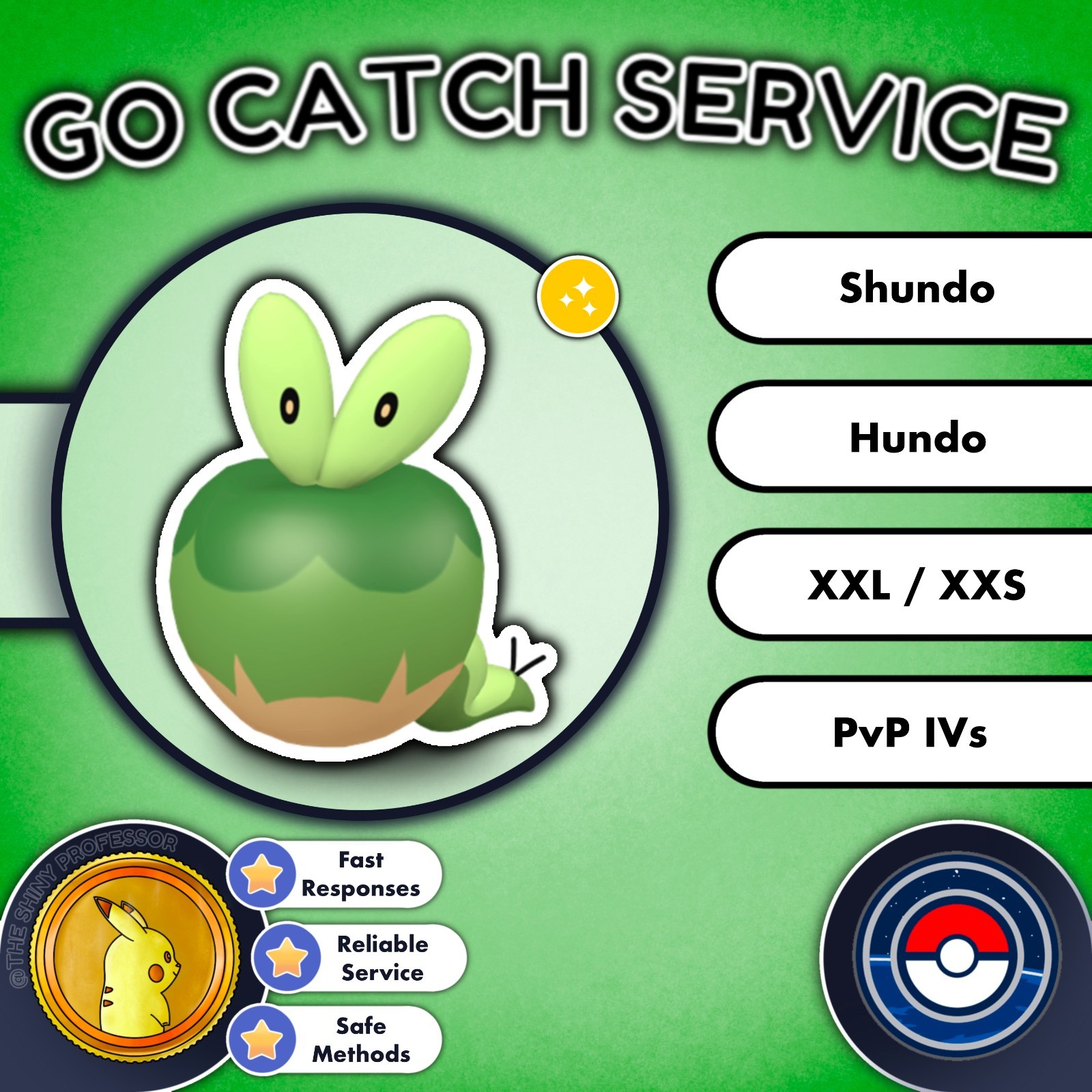 Pokémon GO Catch || Applin || XXL, XXS, PVP, Hundo, Shundo Available ✨ Pokémon GO Catch || Applin || XXL, XXS, PVP, Hundo, Shundo Available ✨