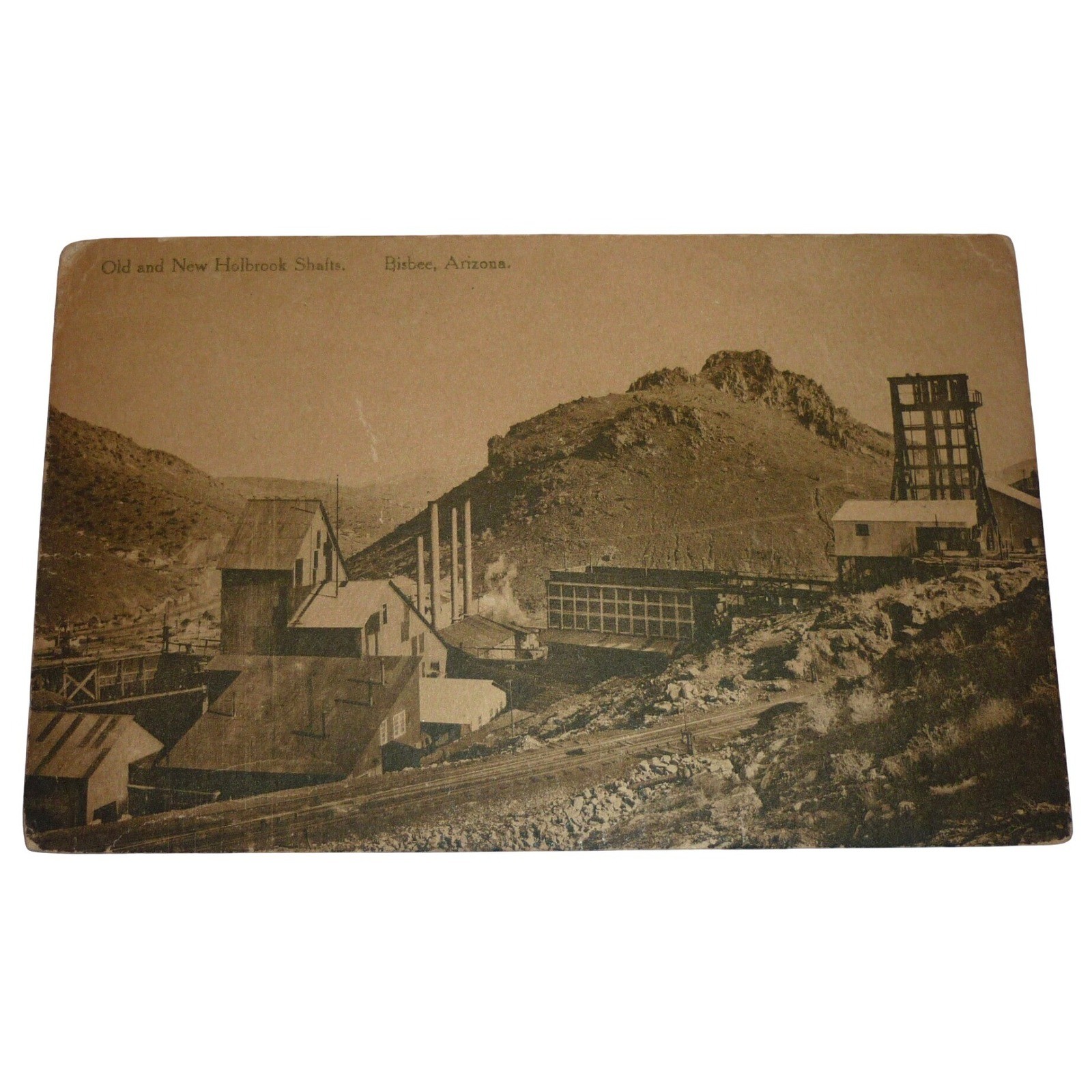 Vintage Postcard Old New Holbrook Shafts Copper Mine Bisbee Arizona AZ 1c Stamp Vintage Postcard Old New Holbrook Shafts Copper Mine Bisbee Arizona AZ 1c Stamp