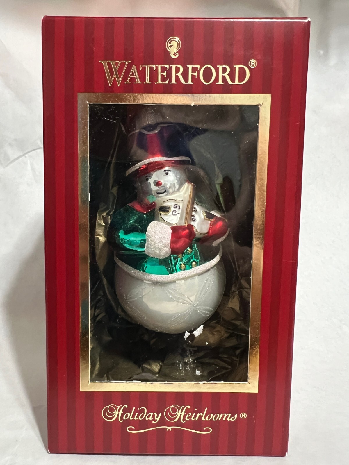 144347 WATERFORD HOLIDAY HEIRLOOMS ORNAMENT - ARAGLIN VIOLINIST SNOWMAN