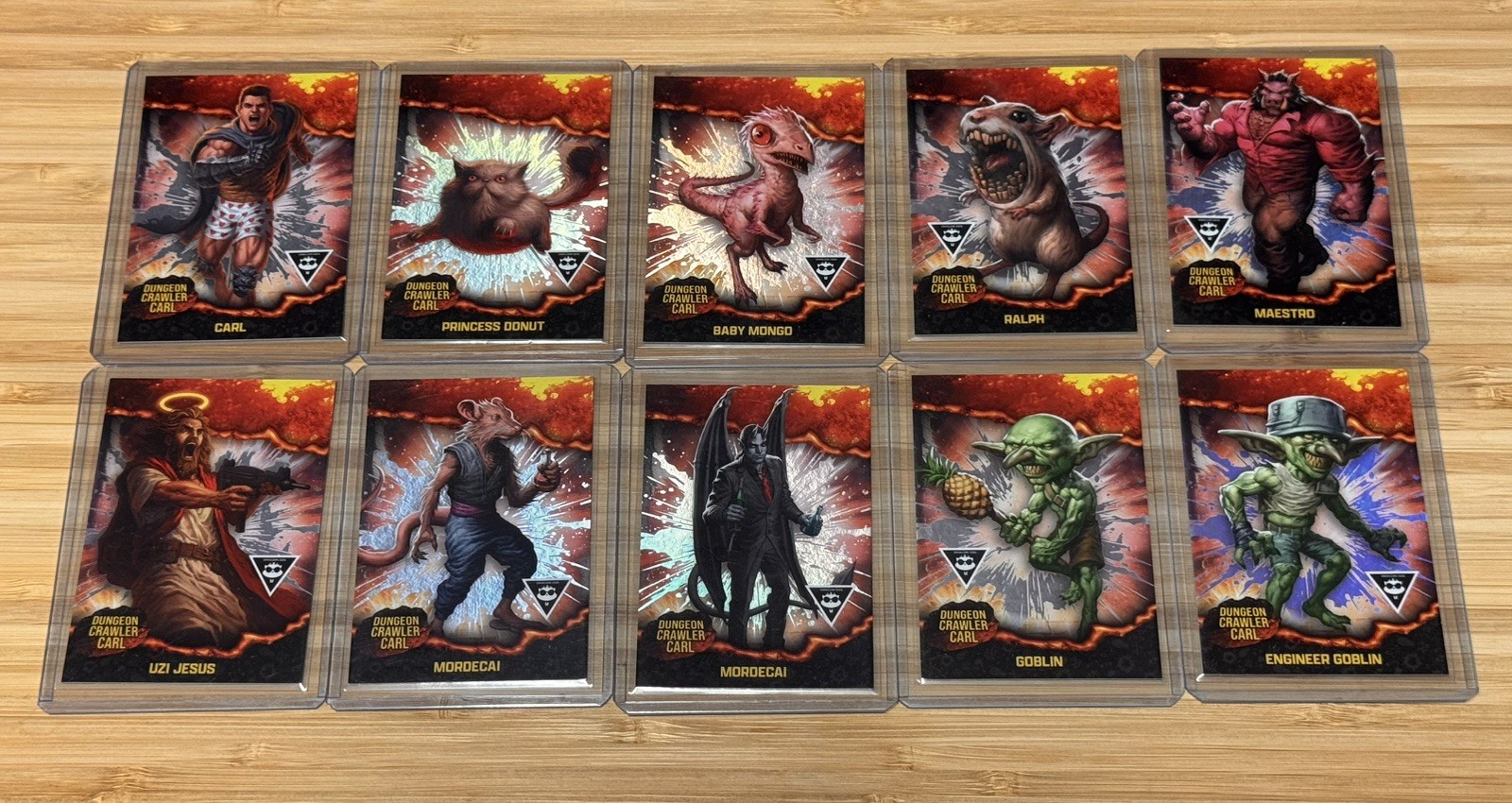 COMPLETE SET - Dungeon Crawler Carl CrawlCon Cards SDCC Exclusive Rainbow Holo