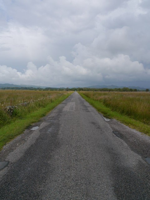 Photo A2 The B8025 Under Threatening Skies Bellanoch Rain clouds gather c2012 Photo A2 The B8025 Under Threatening Skies Bellanoch Rain clouds gather c2012
