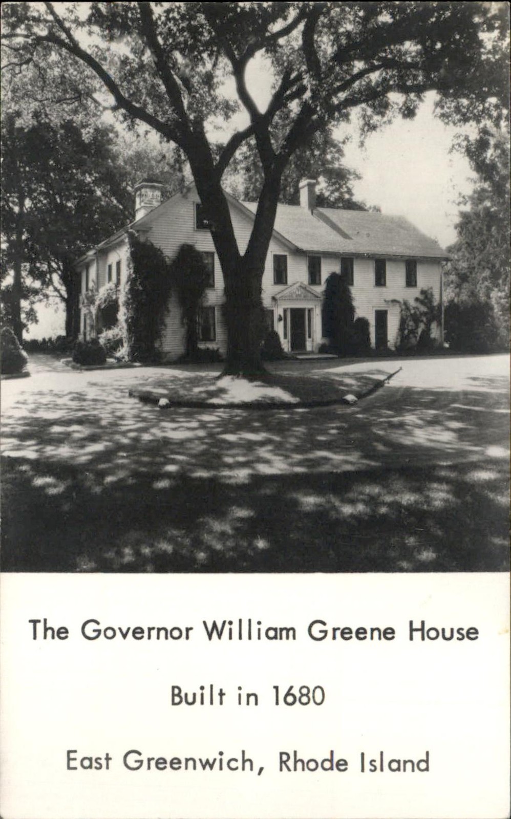 East Greenwich RI Governor William Greene House c1940s-50s Real Photo Postcard