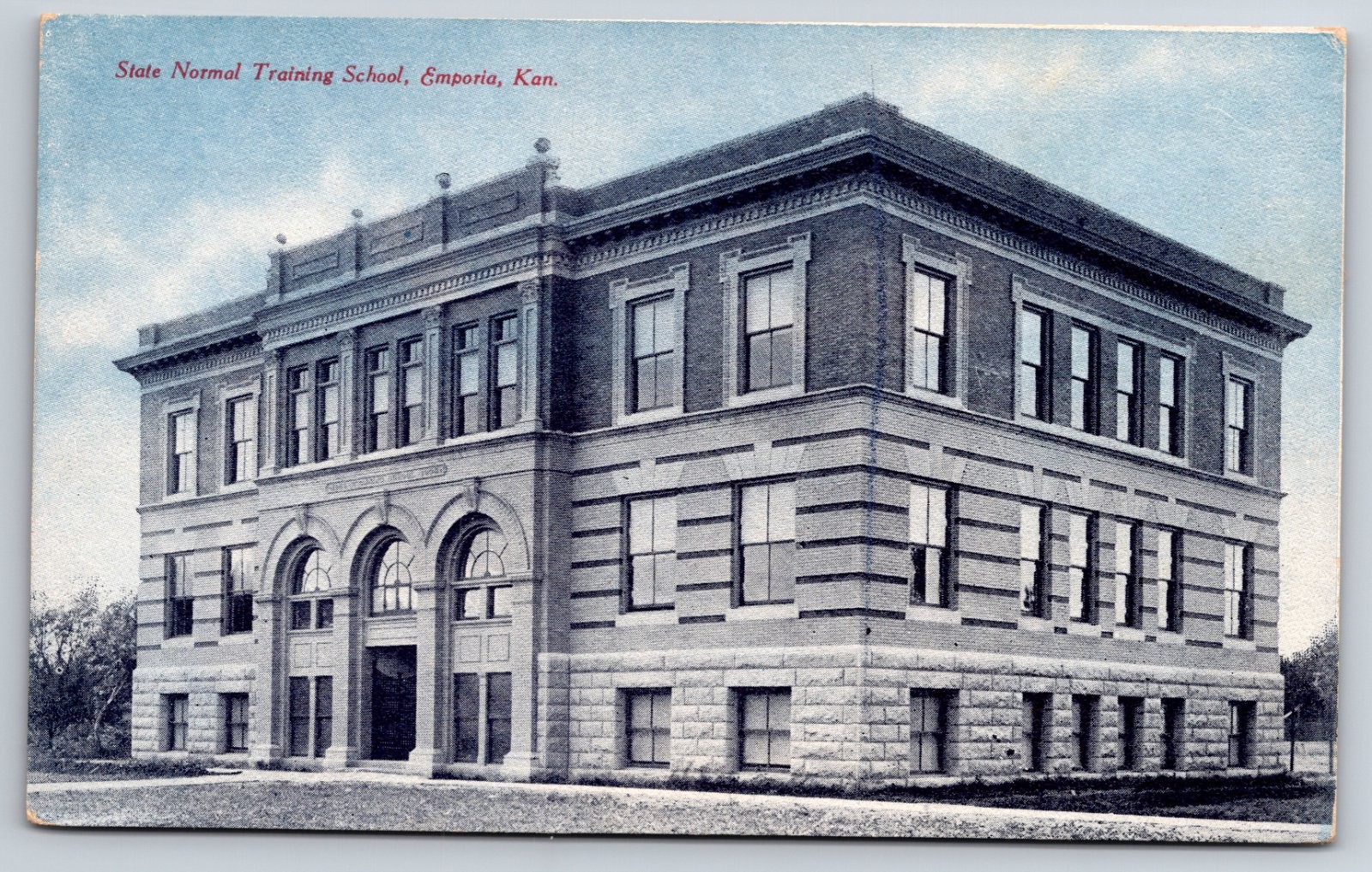 Emporia Kansas State Normal Training School Fred Harvey Postcard Emporia Kansas State Normal Training School Fred Harvey Postcard