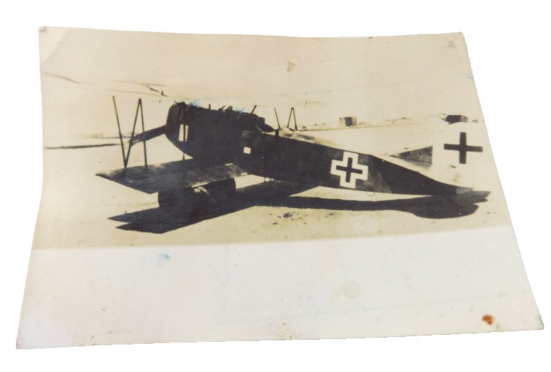 Vintage Photo WWI Biplane with Balkenkreuz Cross Vintage Photo WWI Biplane with Balkenkreuz Cross