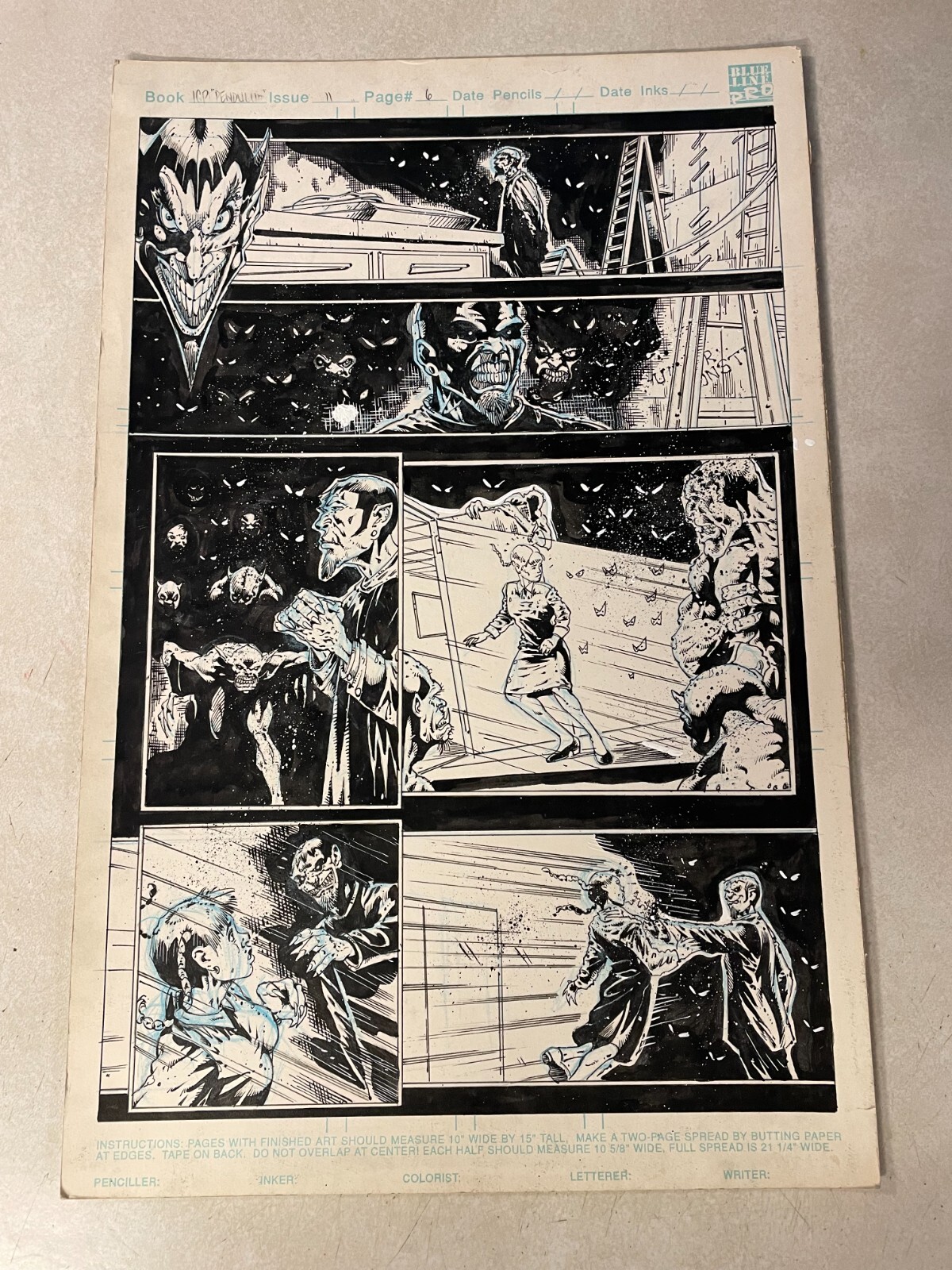 INSANE CLOWN POSSE #11 original comic art 2001 CHAOS ICP  JUGGALOS WICKED DEMON