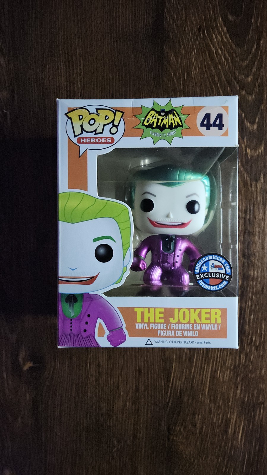 The Joker Metallic Funko Pop #44 - 2013 Dallas Comic Con Exclusive - Batman 1966
