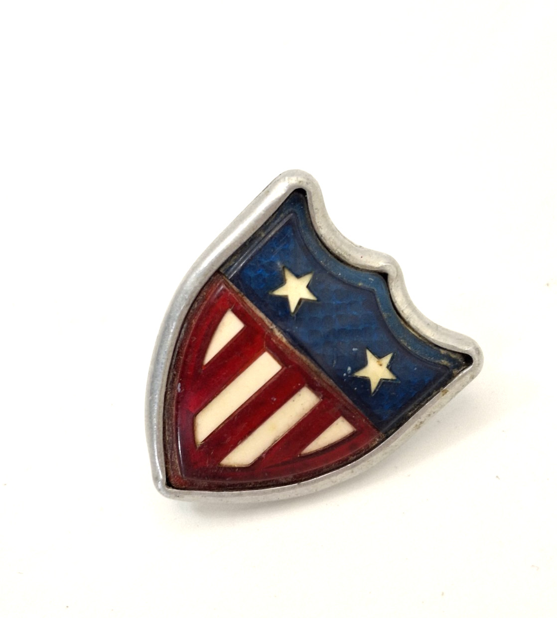 Vtg Kastar Inc New York Shield License Plate Topper Reflector Flag Emblem As-Is