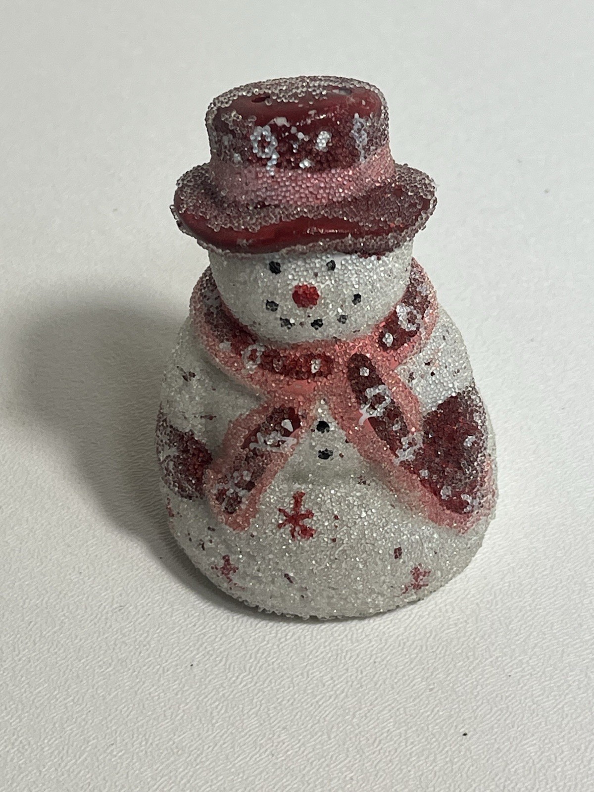 glitter antique Snowwoman Olsen Glass glitter antique Snowwoman Olsen Glass