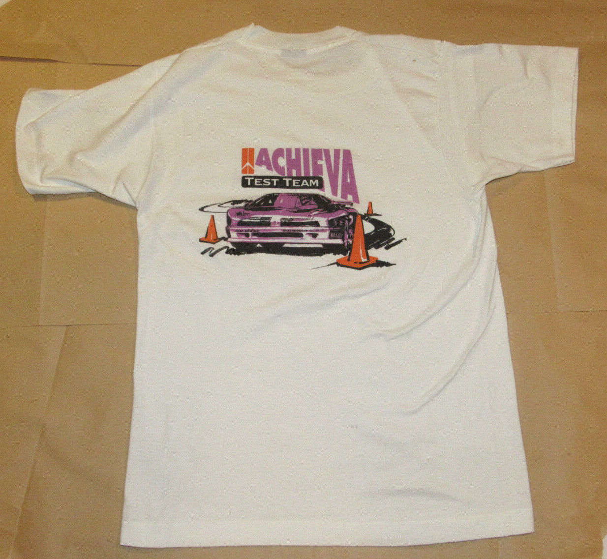 VINTAGE 1990s OLDSMOBILE ACHIEVA TEST TEAM T-SHIRT OLDS RACING MADE IN USA M