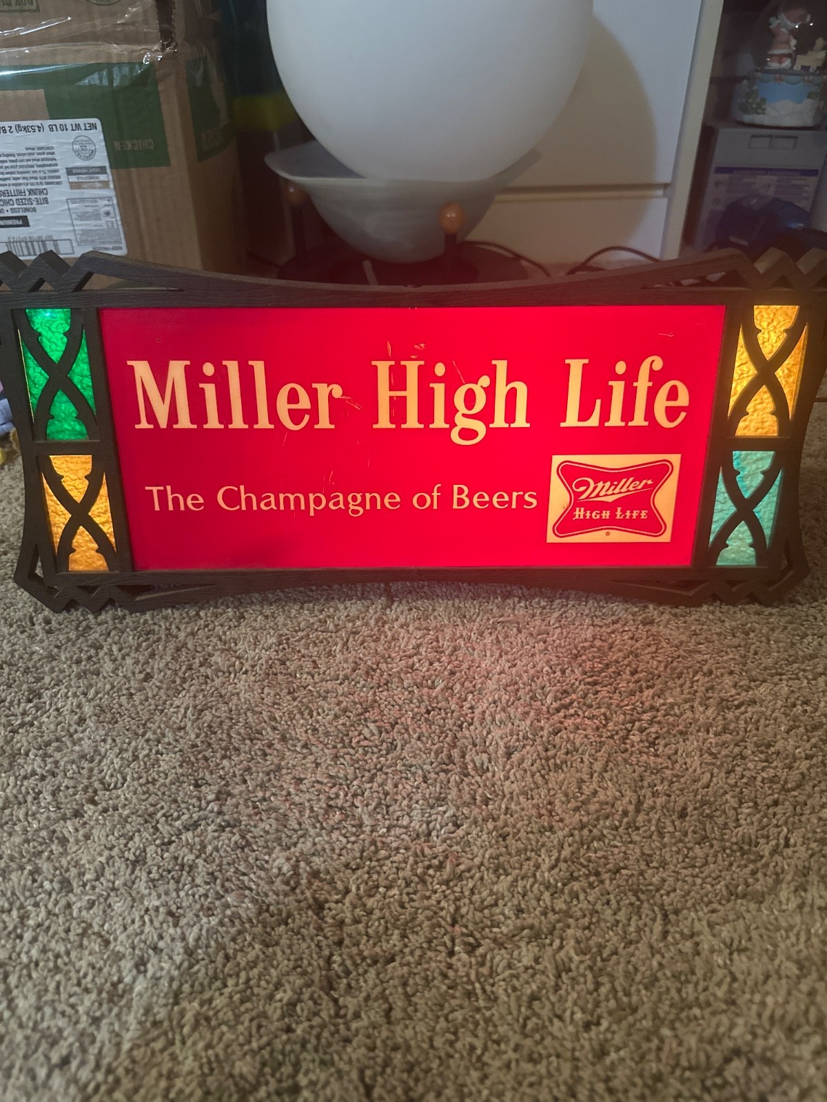 VINTAGE MILLER HIGH LIFE BEER LIGHT UP - LIT SIGN MILLER BRG CO MILWAUKEE WI VINTAGE MILLER HIGH LIFE BEER LIGHT UP - LIT SIGN MILLER BRG CO MILWAUKEE WI