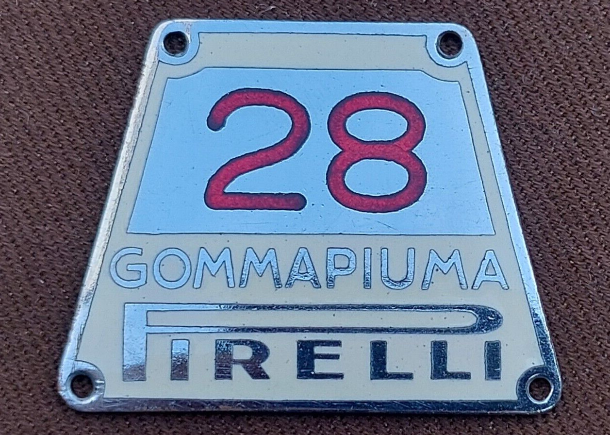AUTOMOTIVE BADGE FOAM PIRELLI BODYWORK ADVERTISING PIN