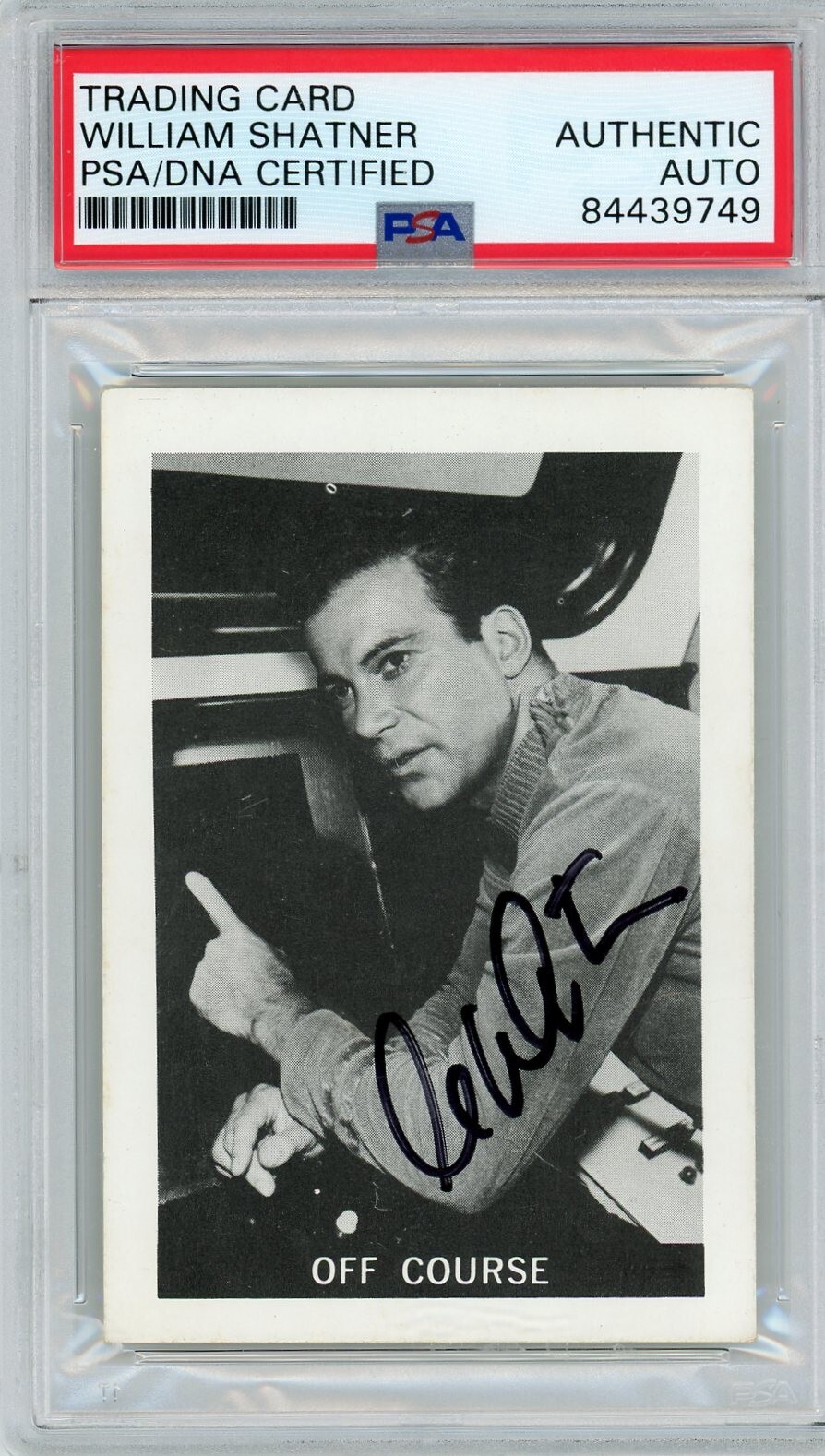 William Shatner 1967 Leaf Star Trek #64 Rookie PSA/DNA Autograph Captain Kirk RC