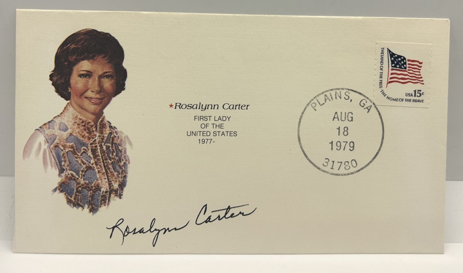 Rosalynn Carter Signed 1977 Inauguration First Day Cover First Lady Auto