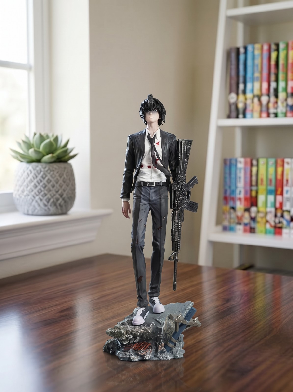 Chainsaw Man Aki Hayakawa Figure 30cm Gun Devil Anime Statue Collectible Decor