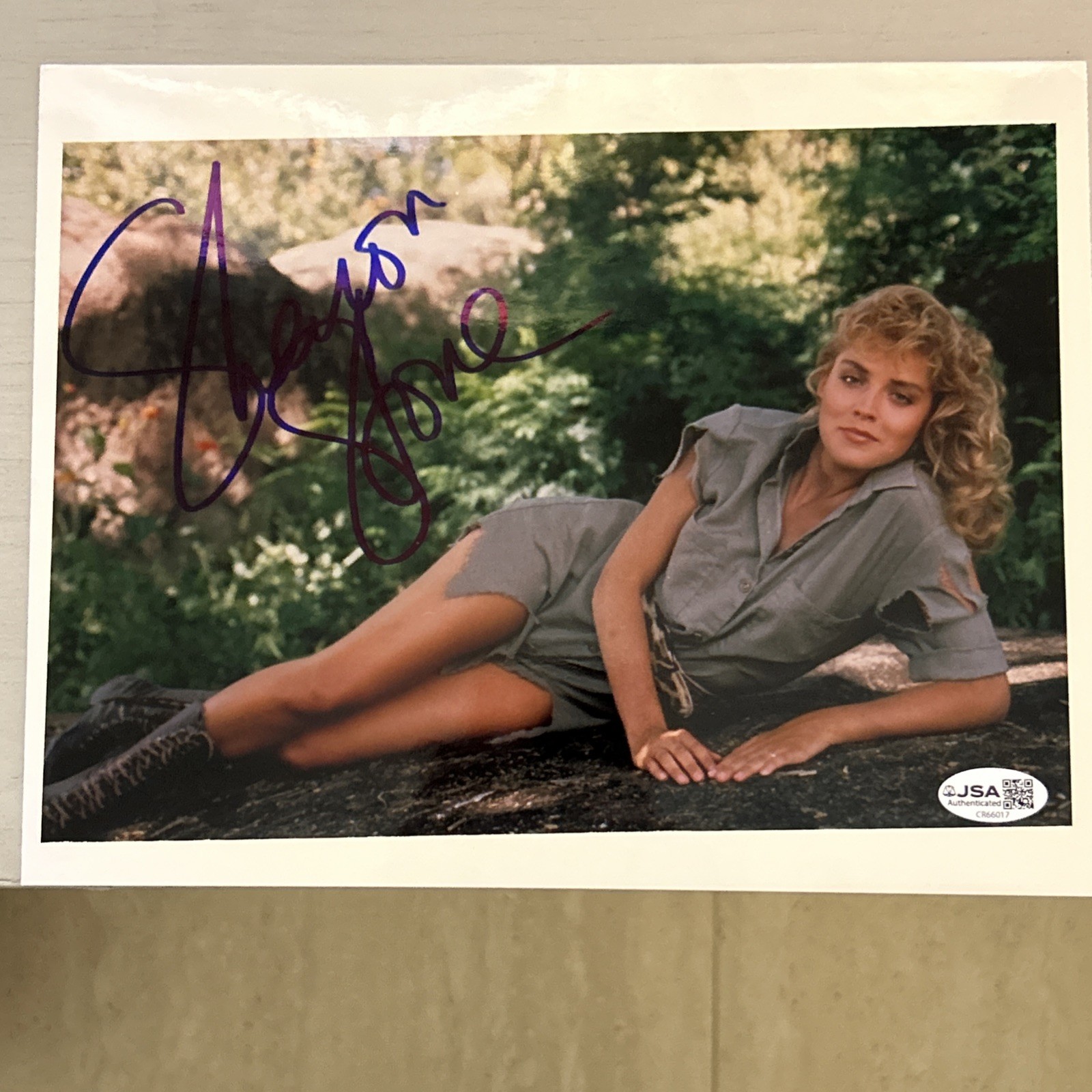 Vintage 1990's SHARON STONE AUTOGRAPH Signed In-Person 8x10 PHOTO w JSA COA