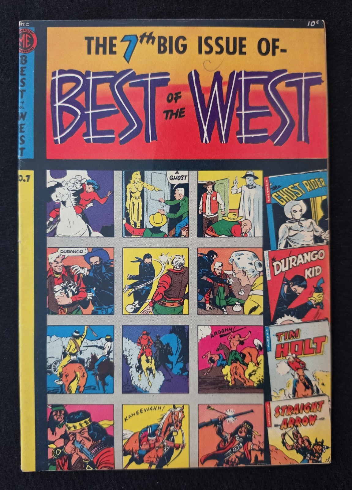 BEST OF THE WEST #7 Featuring Ghost Rider Magazine Enterprises 1953 Dick Ayers