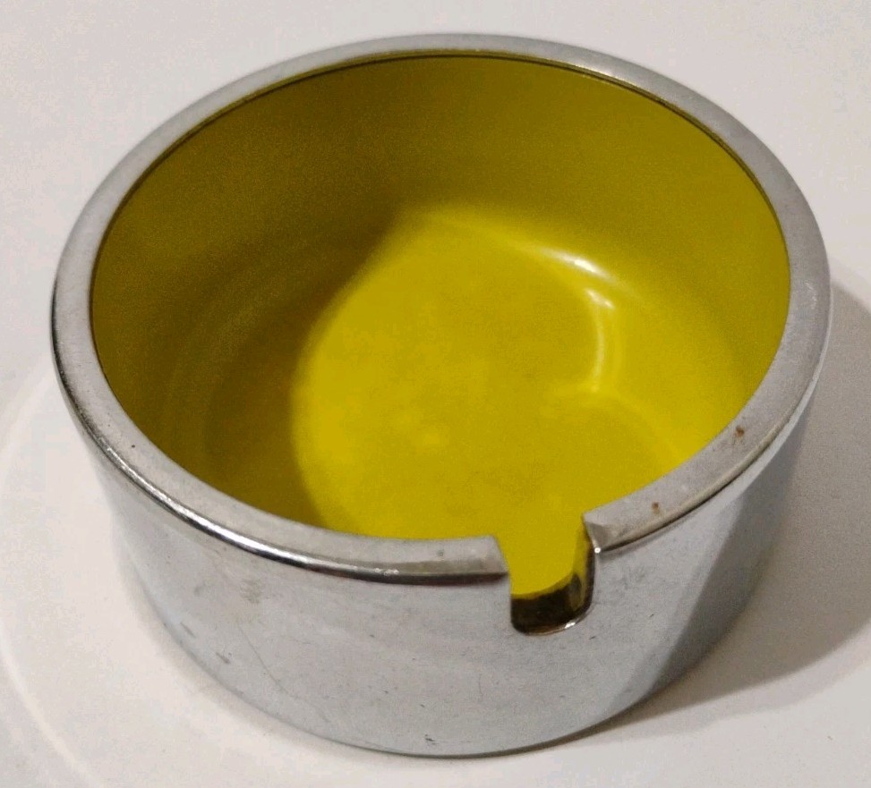 Vintage 1960s Maru Trend Pacific Isamu Kenmochi MCM Aluminum Green Ashtray Japan
