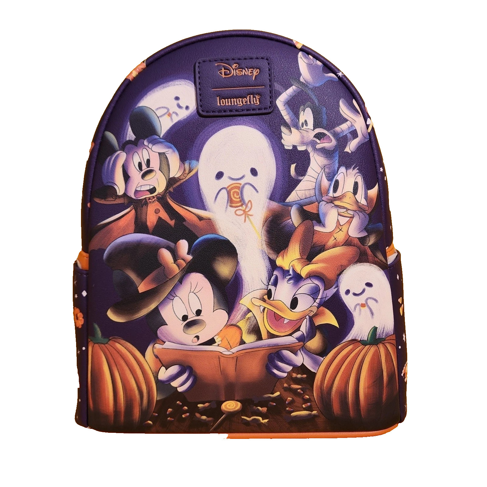 Loungefly Disney Mickey and Friends Halloween Ghost Story Soft Tag Mini Backpack Loungefly Disney Mickey and Friends Halloween Ghost Story Soft Tag Mini Backpack