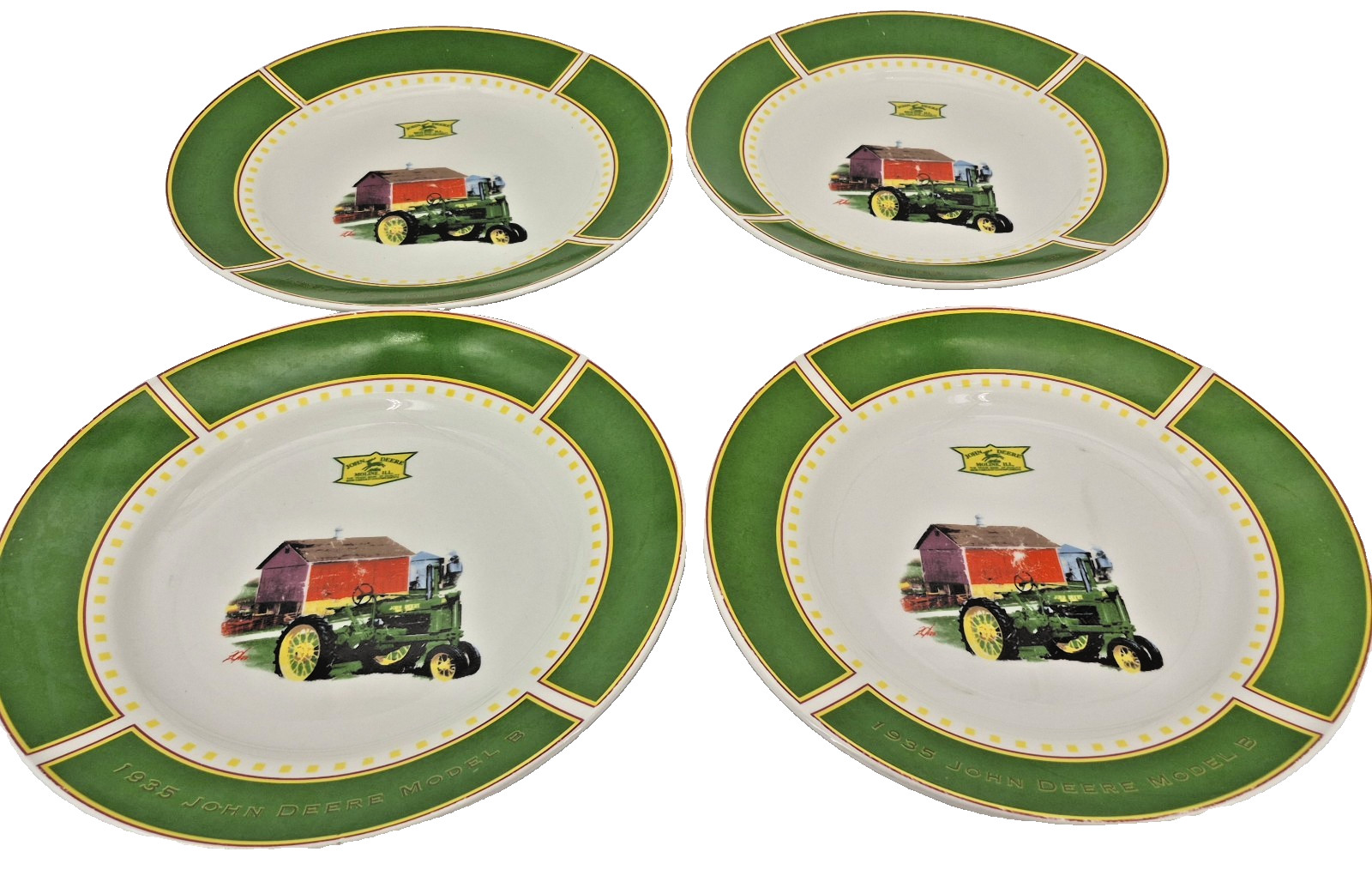 Vintage 4 John Deere Gibson Dinner Plates 11\ Vintage 4 John Deere Gibson Dinner Plates 11\