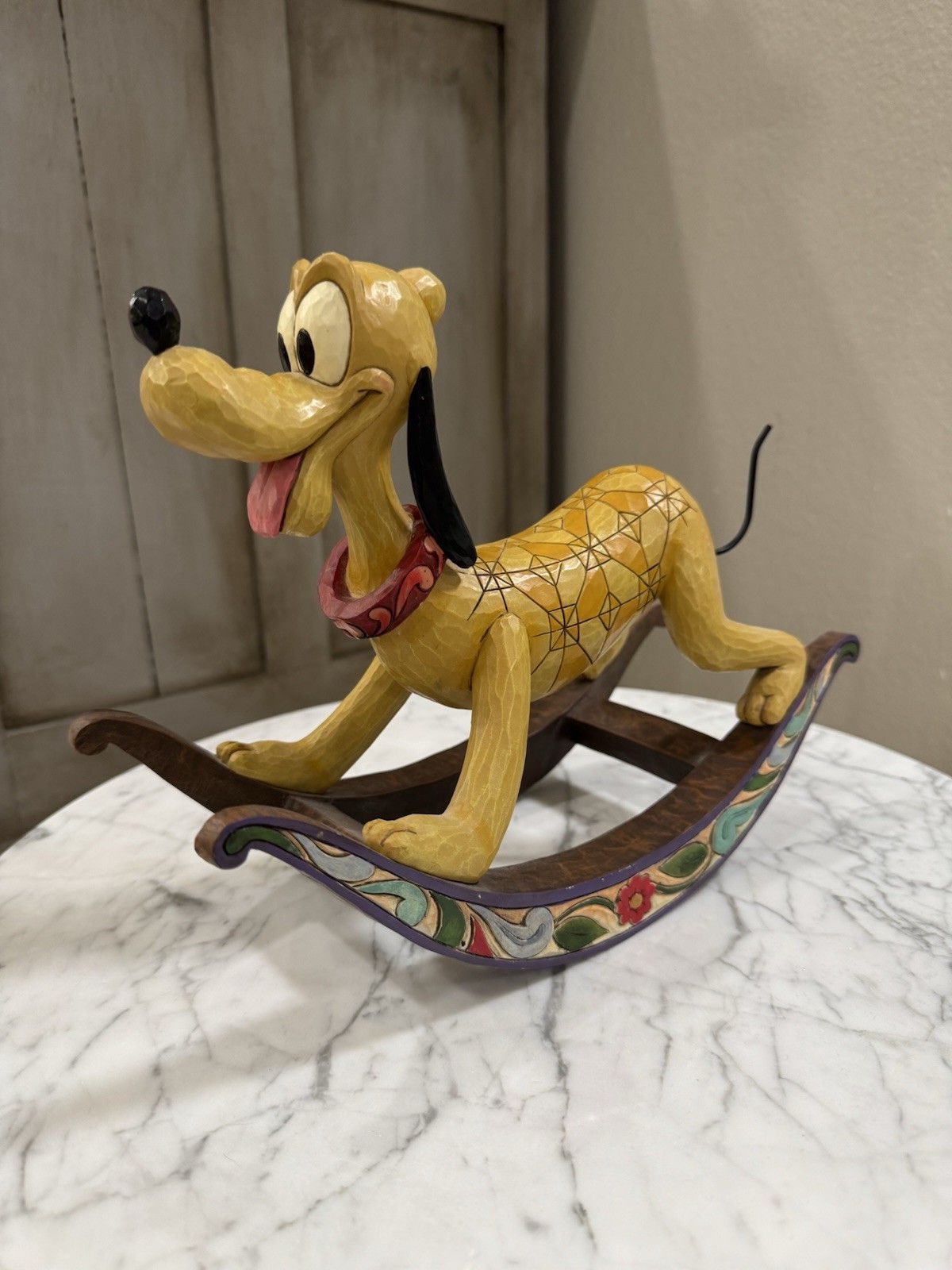 Jim Shore Faithful Friend Pluto Dog Rocking Horse Walt Disney Traditions