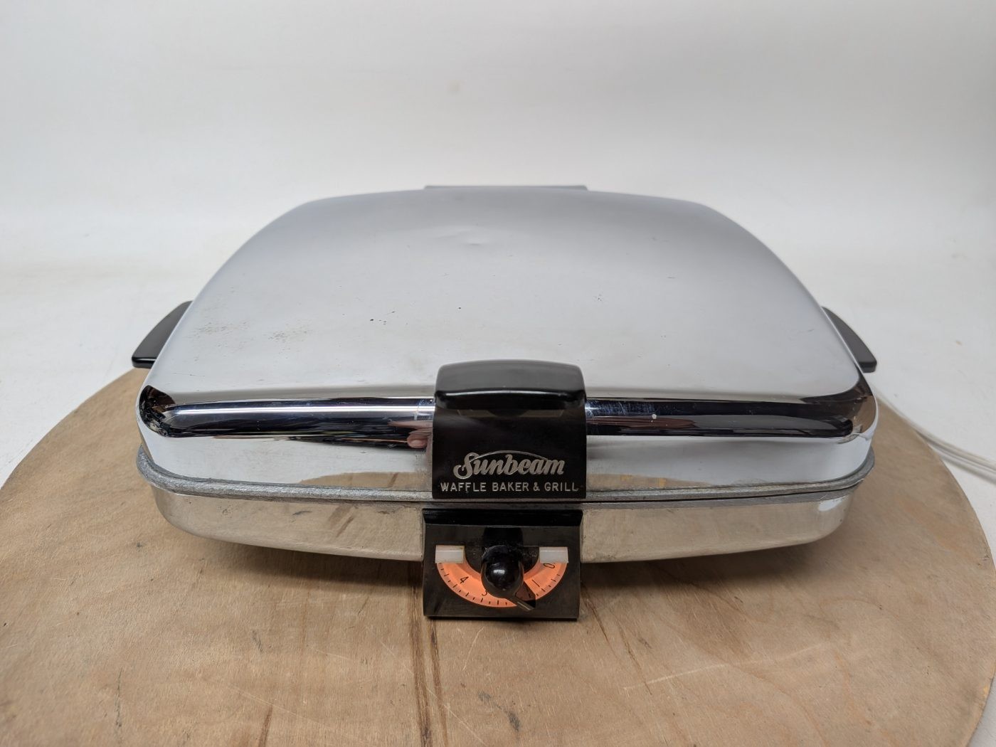 Vintage Sunbeam Waffle Baker and Grill Iron Model CG-1 Chrome 1250W TESTED